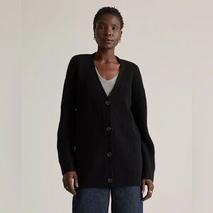 Quince Mongolian Cashmere Boyfriend Cardigan Sweater L